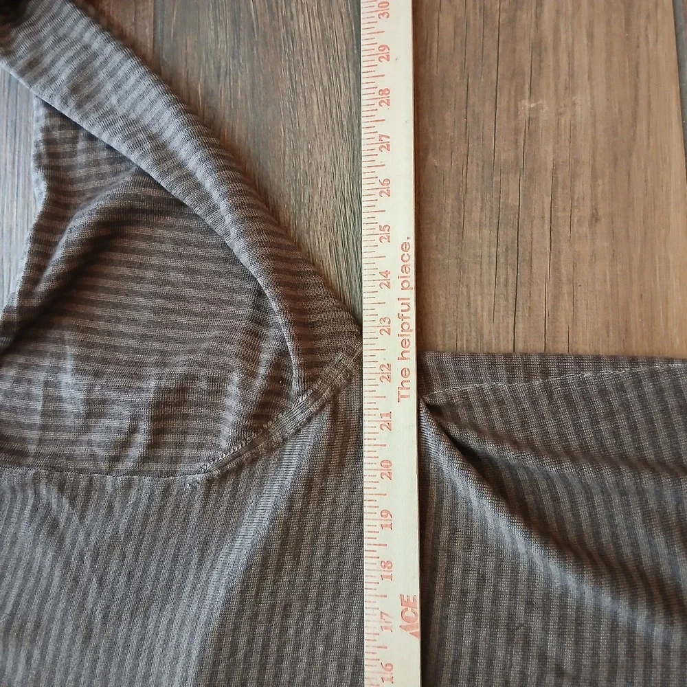 Peter Millar Sweater Mens Extra Large Brown Striped 100% Merino‎ Wool MF15S68